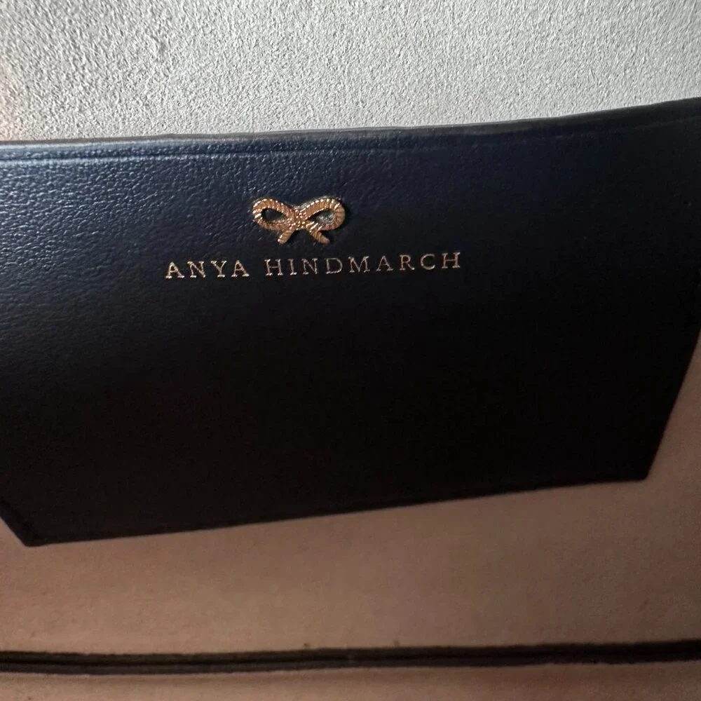 Anya Hindmarch Chubby Wink Large Crossbody Bag 😉 – Navy Leather